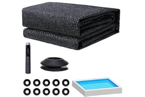 Melko Solarfolie Pool 700x400 cm Poolabdeckung für effiziente Wärmespeicherung Solarplane Ösen Solarabdeckung Schwarz PVC Wärmeplane für Schwimmbäder