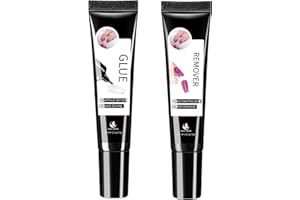 MAGIC ARMOR Ulepszony klej do paznokci i zmywacz do paznokci Press-On 15 g, nie wymaga lampy UV, klej żelowy do paznokci, szybkoschnący, długotrwały zestaw do sztucznych paznokci akrylowych, żel samoprzylepny