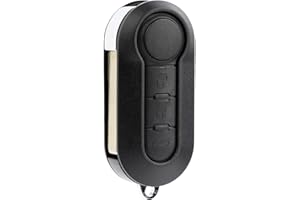 OGGIPRO Coque De Clé 3 Boutons Clé Compatible avec Les Modèles De Voiture Fiat Grande Punto, Evo, Panda, Bravo, Stilo, 500 L et Lancia Y, Delta Musa