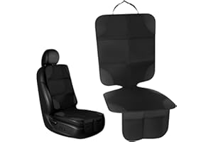 Nuangoo Protector Asiento Coche Silla Bebé, Universal Compatible Isofix Protector Silla Coche Bebé Antideslizante e Impermeable con Bolsillos Organizador, Funda Asiento Auto para Niños y Mascotas