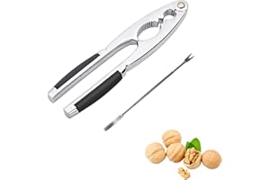 WEENWILL Nutcrackers,Nut Crackers with 1 Walnut Needle,Nutcracker for All Nuts,Walnut Cracker with Non-Slip Handle,Double Sawtooth Design for Walnuts,Hazelnuts,Pecans,Crab Shells,Durable Nut Opener Tool