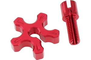 Windance M8 - Regolatore per cavi frizione per moto, viti scanalate in alluminio CNC per AR125LC / EN500 / GPX250 ATC UTV Sport Bike (rosso)
