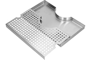 CCYLEZ Vaschetta antigoccia in acciaio inox, con coperchio rimovibile, per tre colonne