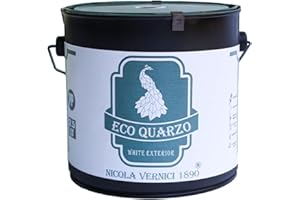 NICOLA VERNICI Eco Quarzo Bianco, Uniformante Ecologico con Protezione Durevole, per Esterni ed Interni, a Base di Acqua, Made in Italy - Formato 2,5 lt
