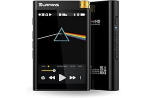 Surfans MP3 HiFi F28 chip DAC, Bluetooth5.2 LDAC/aptX HD, uscita bilanciata da 4,4 mm, touch screen da 3,5" (320 x 480 IPS), 128 GB internamente ed espandibile a 512 GB