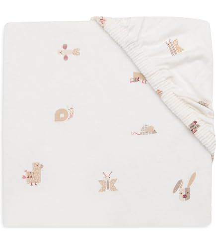 Hoeslaken Babybedje Jollein 60x120 Jersey Oatmeal/Sand 2st