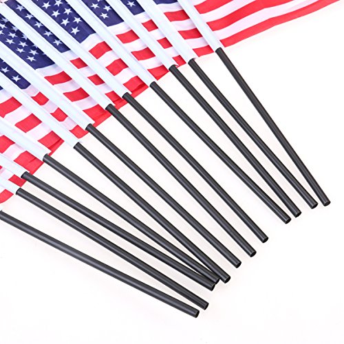 LUOEM Amerikanische Hand Flaggen USA halten Flaggen 12pcs - 7