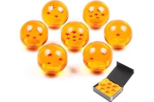 GEERDAN 7 Stück Dragon Balls, 1 bis 7 Sterne, 4.3cm im Durchmesser, Geschenk-Box-Set, für Cosplay-Party, Halloween, Weihnachten, Urlaub und Geburtstag, für Heimdekoration, Sammler oder als Geschenk für Kinder
