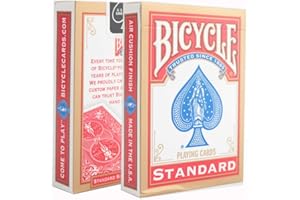 BICYCLE AND CASCADE JUGGLING Bicycle Brand Invisible Deck - Famous Magic Card Trick - Includes Cipher Card Bag (Red)