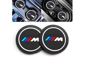 GEPAS 2 Pezzi Sottobicchieri per Auto,Sottobicchieri per Portabicchieri sostituzione per BMW M M2 M4 M5 M6 M8 X1 X2 X3 X5 X6 M135i M240i Z4 328i X7,Sottobicchiere Antiscivolo per Auto Accessori Interni