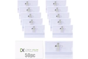 Vicloon Tarjetas de Identificación con Clip, 50 unidades Porta Tarjetas de Plástico, 90 x 56mm, Funda para Tarjetas de Identificación con Clip y Imperdible, para Escuelas, Exposiciones, Conferencias