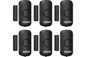 VOXON Sensore di Allarme per Porte e Finestre, 100 dB Sirena Allarme Casa Senza Fili, Sistema Antifurto Magnetico Wireless, Allarme Porta Ingresso Adatto per Casa, Negozio, Ufficio, Garage (6 pezzi)