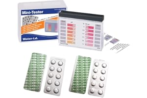 harren24 Kit de prueba con 40 pastillas de prueba (Rapid) - Medidor de la calidad del agua y caja de 20x DPD 1 Cloro Bromo, 20x Rojo Fenol - Valor en pH - Análisis del agua de la piscina