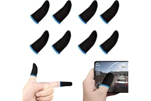 CRLLDPM 8 Stück Mobile Gaming Finger Sleeve,Mobile Game Finger Sleeve Touchscreen Fingerhülse Anti-Sweat Empfindliche Spiel Handy Kontroller Atmungsaktiv Anti-Schweiß Fingerlinge Gaming Zubehör