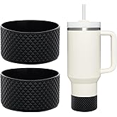 WKieason 2 Stück Tumbler Bottom Protector Flask Silikonmanschette für Stanley Quencher adventure 40oz & Stanley IceFlow 20oz 