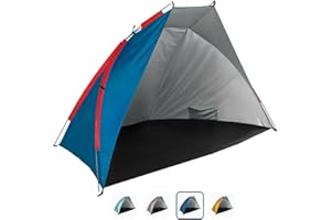AQUASTIC Tenda da spiaggia Concielo leggera, compatta e protettiva, con UPF 50, 120 x 210 x 120 cm, in poliestere resistente e fibra di vetro, ideale per la spiaggia