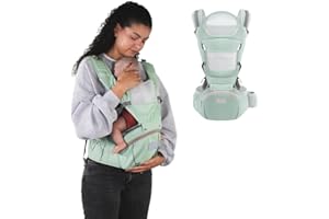 Mobiclinic® kids, Marsupio neonato, 6 in 1, Moley, Ergonomico, Multiposizione, 0-36 mesi, Pieghevole, Tasca con cerniera, Portabiberon, Cotone premium morbido, Per neonati e bambini