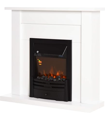 Camino Elettrico ArtiFlame Con Effetto Fiamma 3D - 1800W, Telecomando, Termostato - Nero