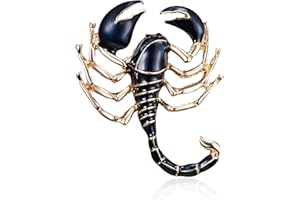 Wendalern Scorpione Smalto Pin Nero Oro Scorpione Insetto Spilla Personalità Corsage Bouquet Lapel Pin Sciarpa Scialle Decorazione Accessori Per Le Donne Uomini
