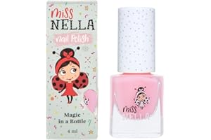 Miss Nella CHEEKY BUNNY – Safe light pink Nail Polish for Kids, Non-Toxic & Odor Free Formula for Children and Toddlers, Natural Water Based for Easy Peel Off