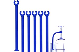 HJYZY 21cm Geschirrspüler Wein Glas Halter Set Schutz der Weingläser vor Beschädigung im Geschirrspüler 6 Stück（Blau）