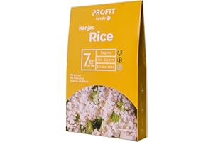 PROFIT - Konjac Rice - Arroz elaborado con Glucomanano Konjac - Bajo contenido en calorías - Ideal para dietas hipocalóricas - Libre de gluten y lactosa - 200 gr