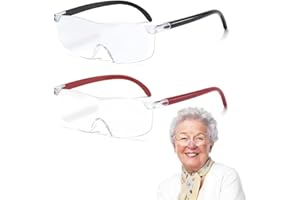 SZTQQING Occhiali Lente Ingrandimento 200% Occhiali per anziani Lettura per Anziani Occhiali Senza Cornice per Lavori Ravvicinati Ricamo Artigianato Gioielli