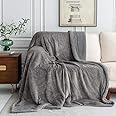 LA VERNE Premium and Soft Sherpa Reversable Blanket for MILD/Heavy Winter (Grey)(King)