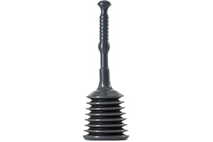 BUFFALO Búfalo Concertina émbolo Ideal para Fregadero de Cocina baño Inodoro WC desbloquear Drenaje Bloqueado Bloque Limpiador Extractor de baño de Ducha con Ventosa (Maxi)