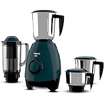 Mixer with four jars including a blending jar on kitchen table | zanadeal.in