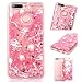 Produktbild Huawei Honor 8 Pro/V9 Flüssig Glitzer Hülle,Niedliche Cool 3D Bling Glitzer Sparkle Shiny Cut Transparent Durchsichtiges Flüssige Liquid Quicksand Treibsand Liebe Herz Kreative Design Kräne Vogel