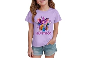 GENERIC K-Kpop D-Demon H-Hunters Shirt for Girls Kids Top Graphic T-Shirt Tops Vintage Y2k H-Huntrix H-Huntr/X Hip Hop Graphic Shirts Fashion Clothing Outfits for Christmas Cosplay Dress Up