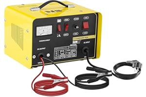 MSW MOTOR TECHNICS MSW Chargeur de Batterie Auto Aide au Démarrage pour la Voiture S-CHARGER-50A (12/24 Volts, 20/30 ampères, accumulateur au Plomb)