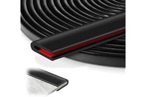 HUAMIRRA Joint Caoutchouc en U, 6 Mètres x 6 mm Bordure Autocollante en U, Joint de Protection Bord de Tôle en Caoutchoucs, Garniture de Bord en Caoutchoucs, pour Portes de Voiture, Coins de Table