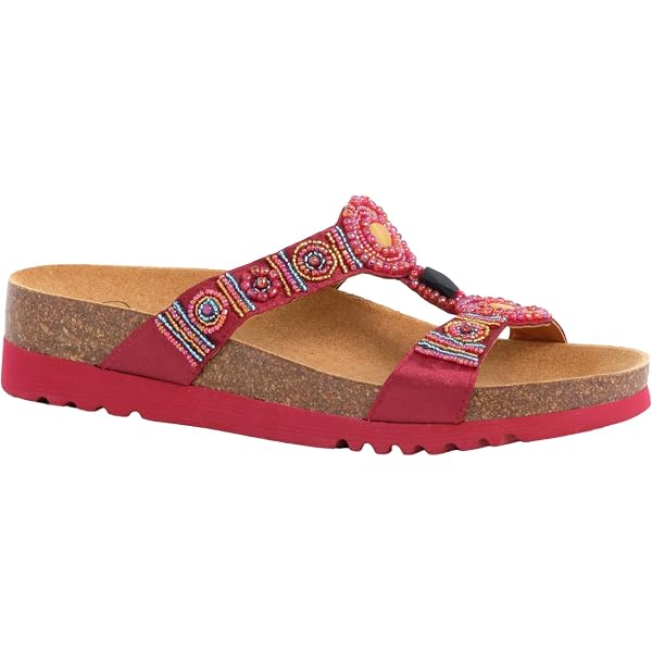 Scholl New Bogota Ciabatta Donna Blu | Sandalo Con Perle Intrecciate A Mano E Plantare In Sughero | Comodo E Femminile Taglia 40