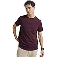DAMENSCH Men's Constant Tonal Ribbed Crew Neck Pique T-Shirt