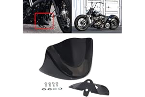Bid4ze Vivid Black Front Chin Spoiler Air Dam Verkleidung Abdeckung mit Halterung für Harley Dyna Street Bob Fat Bob Wide Glide 1999–2005