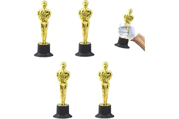 Eterspr 4 Pièces Trophées d'or, Trophée doré, Trophée en Plastique, pour la Cérémonie de Remise des Prix, Les Prix de Fête, la Célébration Sportive