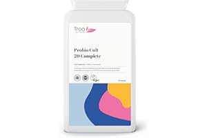 Troo Health Care Probio Cult-20 120 Vegan Capsules 20 Billion cfu | 6 Strain Active Bacterial Cultures | Targeted Release | Acidophilus | Bifidobacterium | Streptococcus Thermophilus | UK Manufactured