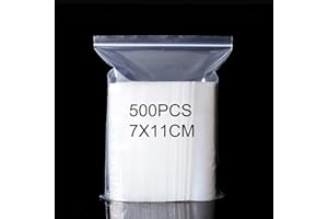 AROHANA 500 Sachets Plastique Transparentes,Sachet Plastique Bonbon,Sacs En Polypropylène,Sac Hermétique Réutilisable,Sacs Alimentaires, Petit Sachet Plastique 7x11cm