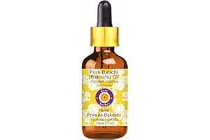 Deve Herbes Olio di Babchi puro (Bakuchi) (Psoralea corylifolia) con contagocce in vetro Qualità terapeutica naturale spremuto a freddo 100 ml