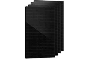 SAKETE Solarpanel 2000W – N-Typ Full Black Solarmodul mit N-Typ Halbzellen, geeignet für Balkonkraftwerk, 500W PV Panel 4er