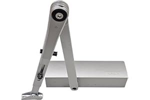 ALIRANTA Geze TS 2000 V BC Ferme-porte argenté pour portes à un vantail jusqu'à 1250 mm de largeur avec barre de blocage 102445 et plaque de montage 3 en 1