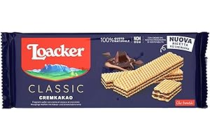 Loacker, Classic Cremkakao, Wafer Classico con 3 Strati di Cialde Farcite con Crema al Cacao e Cioccolato, Merenda e Snack, 1 Confezione da 175g