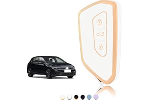 TOOMUME Cover Chiave, Guscio Chiave Adatto per Volkswagen VW Golf 8 MK8 per Cupra Born Formentor Seat Leon MK4 Ateca Tarraco Skoda Octavia Atlas, Custodia Chiavi Telecomando Copri Chiavi - Smart Key