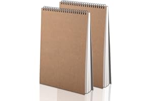 CYH 2 Pezzi Album da Disegno A4 Spiralati - Sketchbook Blocco da Disegno Professionale - Copertura Rigida - 30 Fogli 160g/m² - per Dipingere Disegnare Schizzi Scarabocchiare