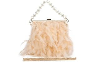 SUKUTU Auténtica Pluma de Avestruz Embrague Noche Moda Borlas Fiesta Banquete bolsa