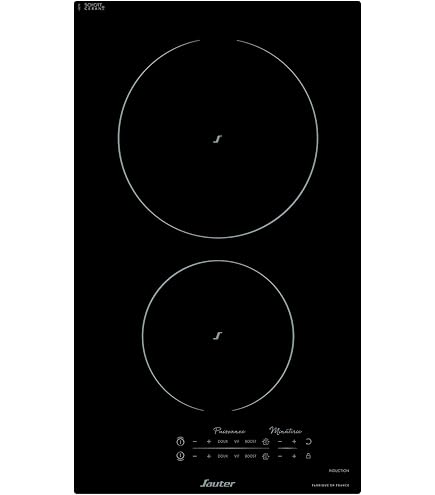 Plaque De Cuisson Induction Electrique 2 Feux Encastrable Zones Flexibles, 9 Niveaux De