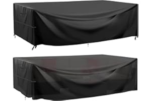 GARPROVM Funda para Muebles de Jardín Exterior, Conjuntos de Muebles Cubierta Impermeable, Paño de Oxford 600D, para Sofa de Jardin, al Aire Libre, Patio, Funda para Sofa de Esquina (230x165x80cm)