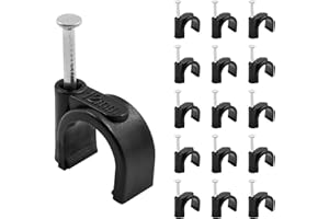 TUOREN Black Half Clamp J-Hook with Nail for Pex Tubing Pipe Support 4mm -200pcs